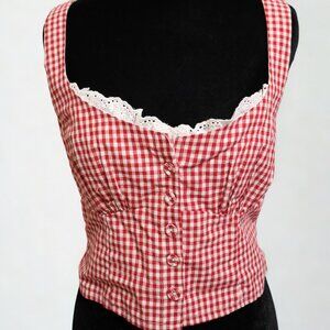 Princess Polly Bruncheon Red Gingham Top